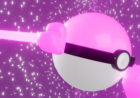 Close-up render of the Poké Ball