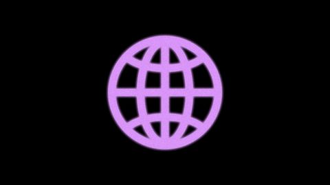 A fuzzy globe, with meridians.
