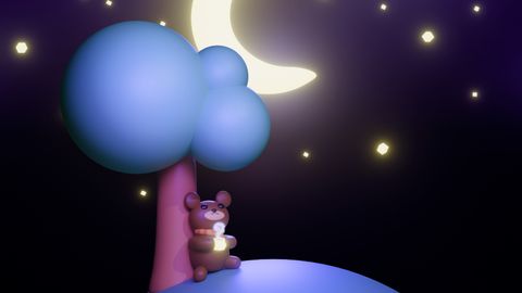 Bandal hero image showing a calm moonlit scene with soft blue forms.